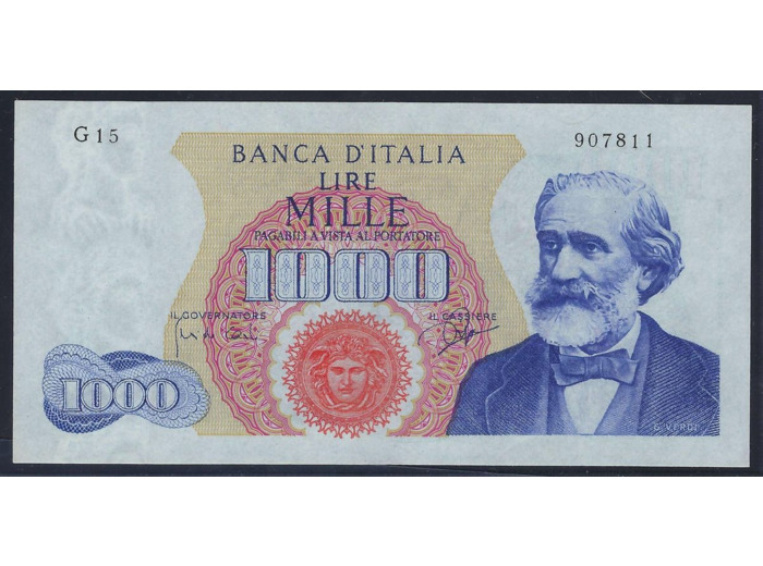 ITALIE 1000 LIRE 14-07-1962 G15 SPL (numéros consécutifs possible)