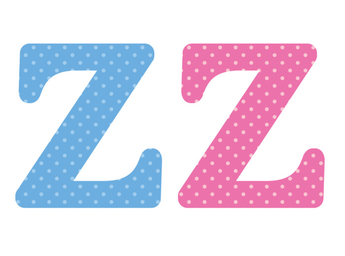 Lettre Z x2pcs. Hauteur 5.5cm