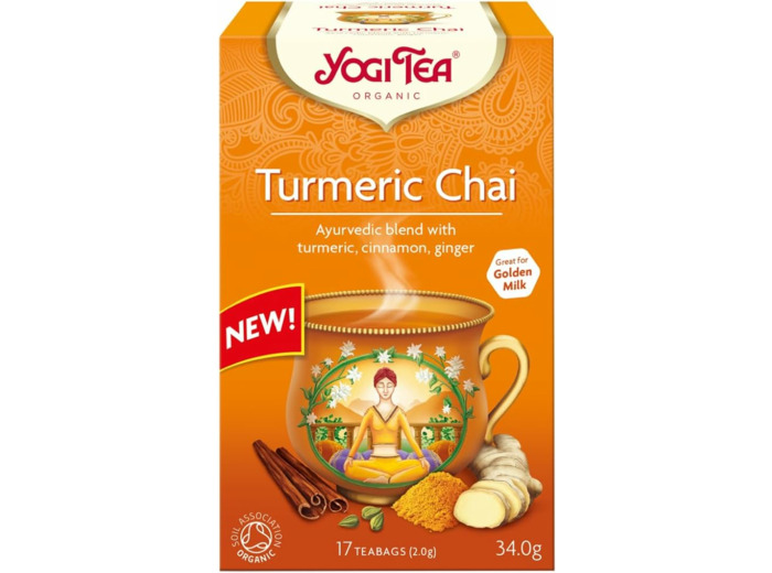 TISANE AYURVEDA CHAÏ CURCUMA17X2G Yogi tea