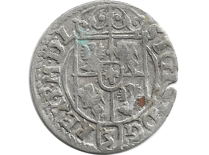 POLOGNE - SIGISMUND III 3 POLKER argent 1623 0gr98 TB+