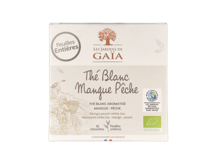 Thé Blanc Mangue Pêche 24g Bio