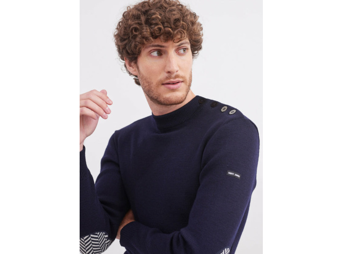 Le Chevron Pull Matelot SAINT JAMES x Le Slip Français  en laine vierge