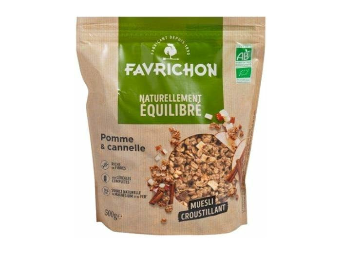 Muesli croustillant pomme cannelle 500g FAVRICHON VIGNON