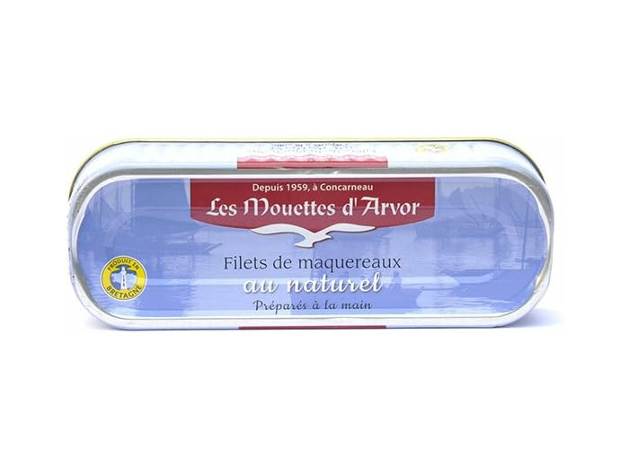 Maquereaux filets au naturel 95g ne Jacques Gonidec
