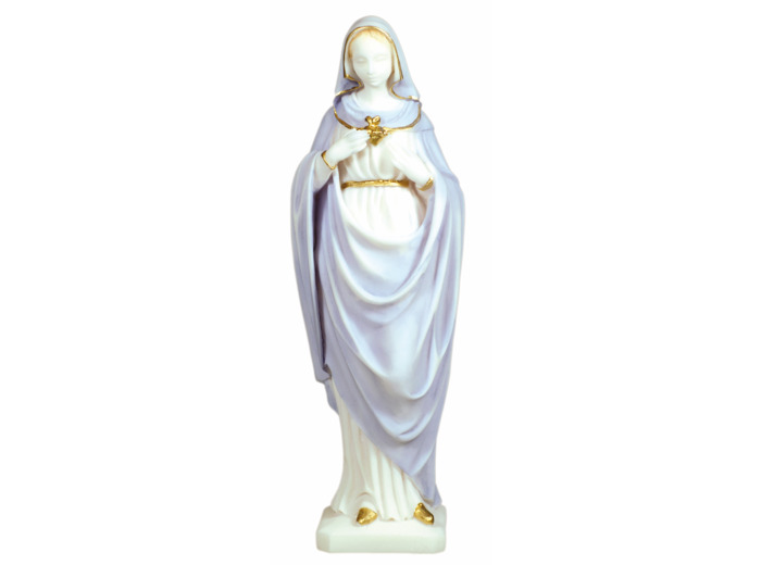 Sacré-Coeur de Marie - Statue en albâtre 24cm -Couleur