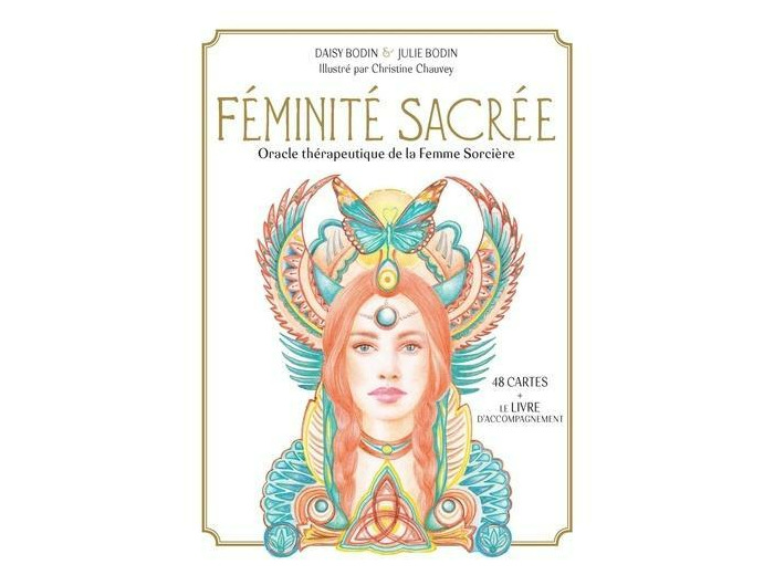 Coffret Féminité sacrée - Oracle thérapeutique de la Femme Sorcière. Avec 48 cartes et 1 livret d'accompagnement