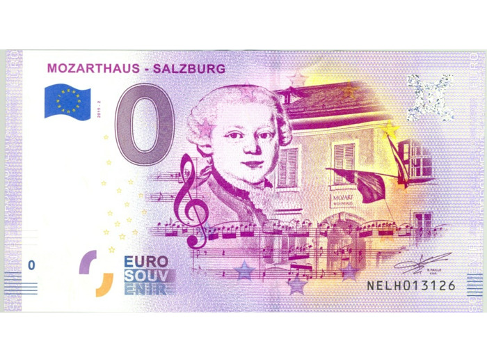 AUTRICHE 2019-2 MOZARTHAUS SALZBURG BILLET SOUVENIR 0 EURO TOURISTIQUE NEUF