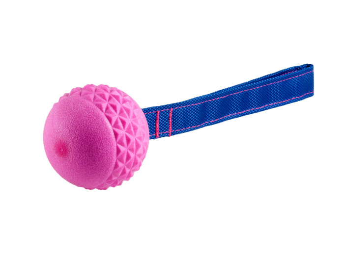 Jouet chien TPR balle avec corde Red Frutti - 6,3cm
