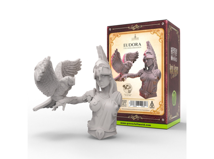 CLAYMORE MINIATURES - Eudora the Shieldmaiden - buste à peindre