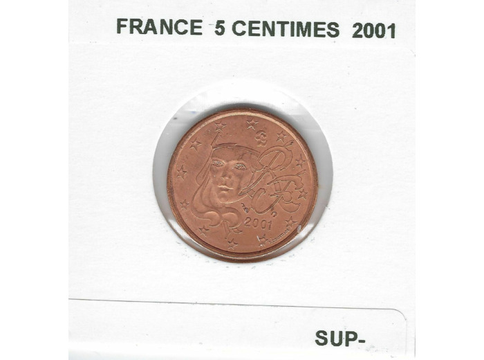 FRANCE 2001 5 CENTIMES SUP-