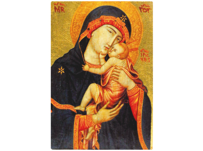 Icône plate MDF 10*14cm - VIERGE DE CAMBRAI