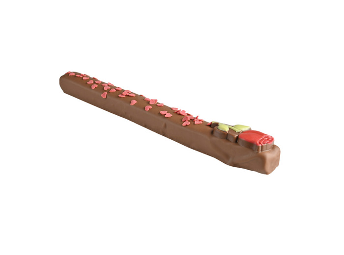 Guimauve Chocolat Lait Rose Et Coeurs Rouges 80G