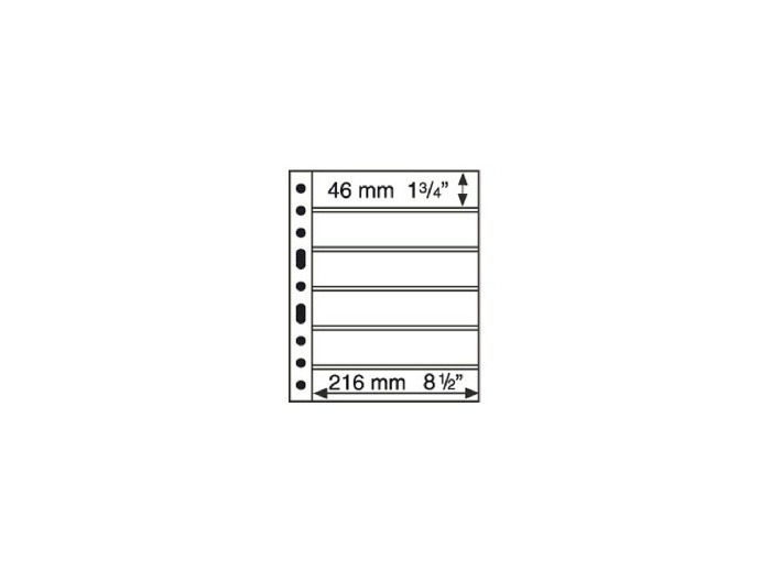 Pochettes plastiques GRANDE avec 6 Bandes horizontales noir 331156