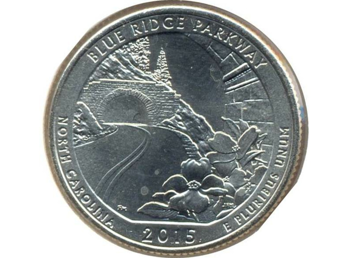 AMERIQUE (U.S.A) 1/4 DOLLAR 2015 D BLUE RIDGE PARKWAY SUP