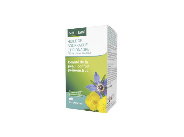 Huiles de Bourrache Onagre 200 capsules
