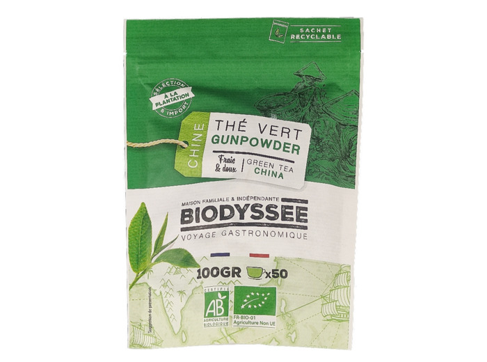 Thé Vert Gunpowder Chine 100g Bio