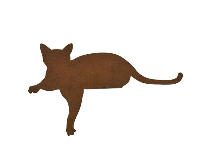 Silhouette jardin chat 45x10x30cm