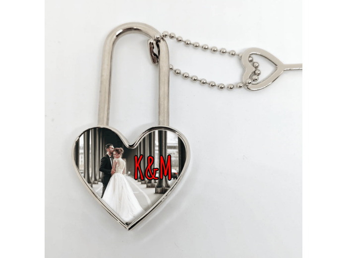 Cadenas personnalisé en forme de cœur