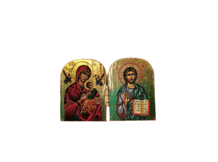 Diptyque doré 7x5cm -THEMES DIVERS