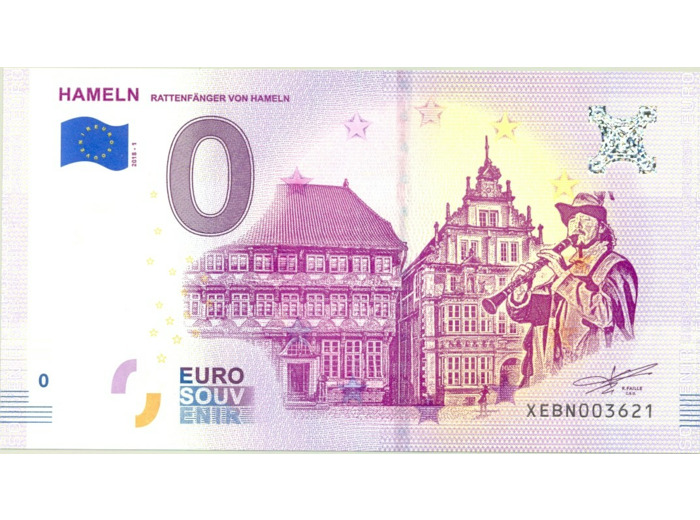 ALLEMAGNE 2018-1 HAMELN BILLET SOUVENIR 0 EURO TOURISTIQUE NEUF
