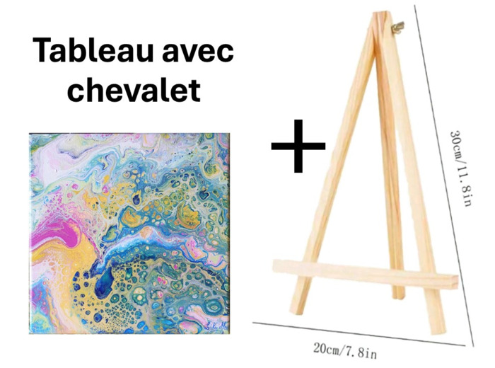 Tableau 20x20 cm "Nymphéas"