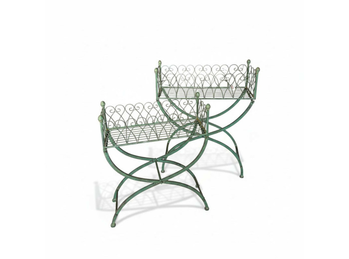 Ensemble de 2 jardinières rectangle 71x28x87cm