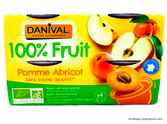 Compote Pomme Abricot Bio 4x100g