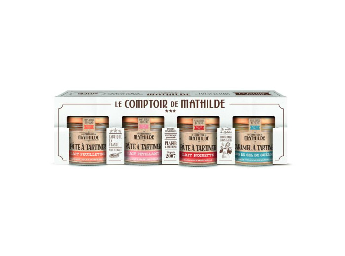 Coffret 4 Pots de Pâtes et Caramel à tartiner