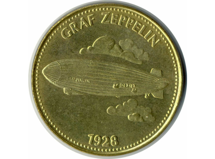 JETON - COLLECTION SHELL L'EPOPE DE L'ESPACE GRAF ZEPPELIN 1928 SUP