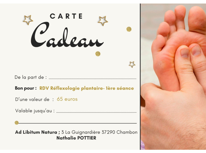 Bon cadeau pour une séance de Réflexologie Plantaire