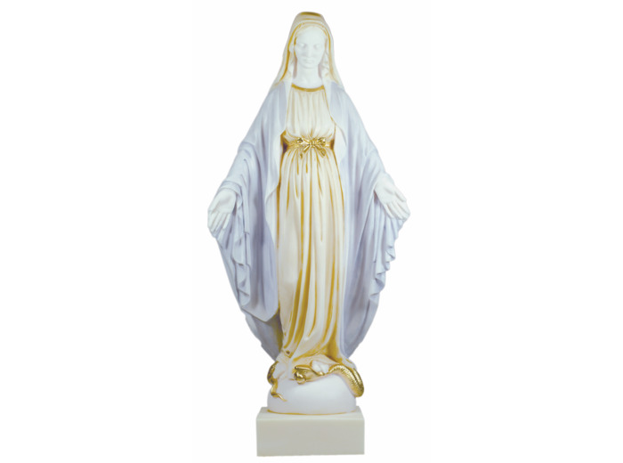 Vierge Miraculeuse - Statue en albâtre 50cm -Couleur