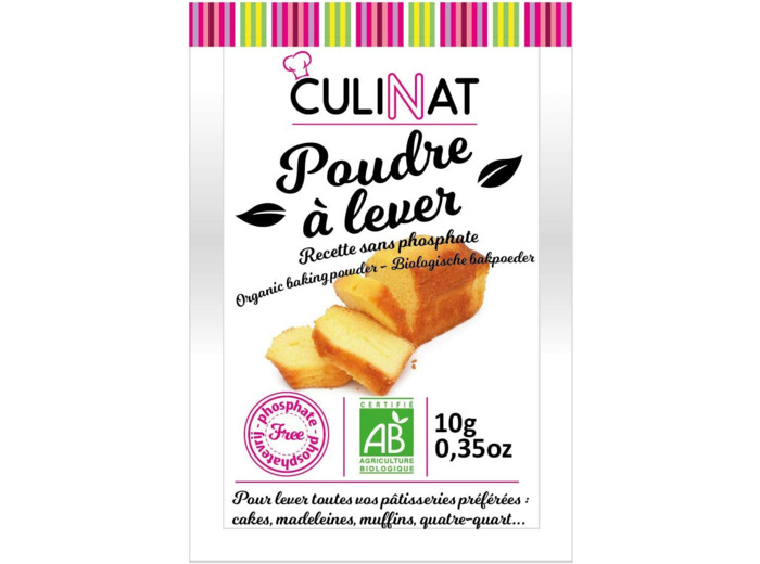 Poudre a lever sans phosphate 8x10g Culinat