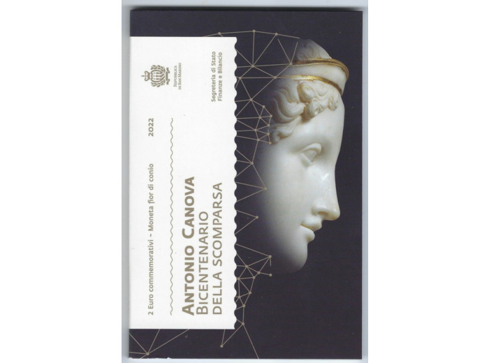 SAINT MARIN 2022 2 EURO COMMEMORATIVE ANTONIO CANOVA BU