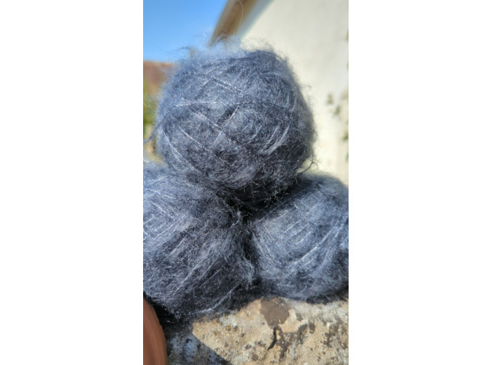 Pelote FLOCON (80% Kid mohair 20% soie) - Ardoise