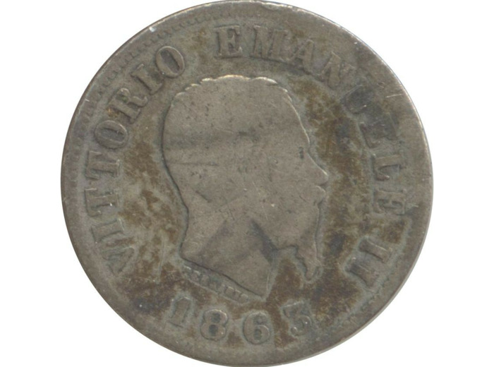 ITALIE 50 CENTESIMI 1863 MBN TB