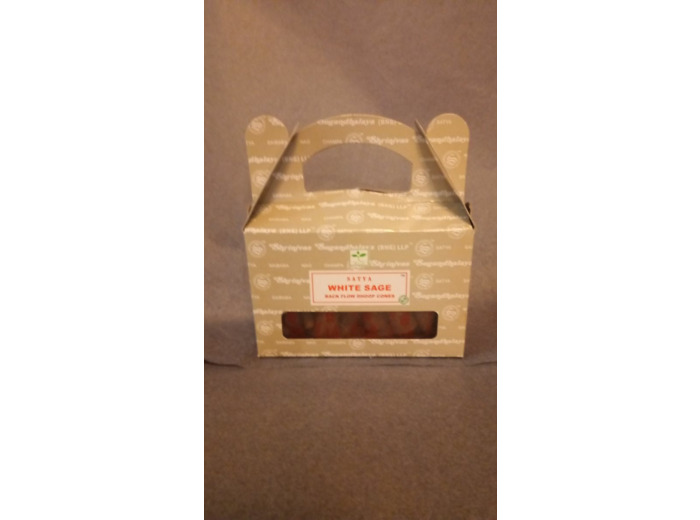 Cônes d'encens Sauge Blanche - Pour fontaines à encens - 24 Cônes - Satya - Bien être