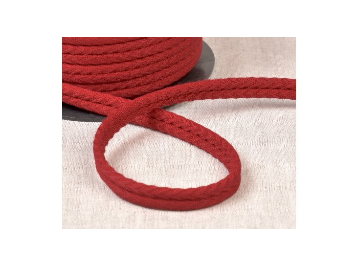 Double passepoil chevron 550 bordeaux C72 10mm 100% coton le mètre