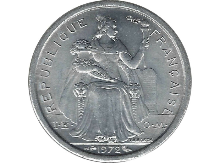 NOUVELLE CALEDONIE 1 FRANC 1972 SUP