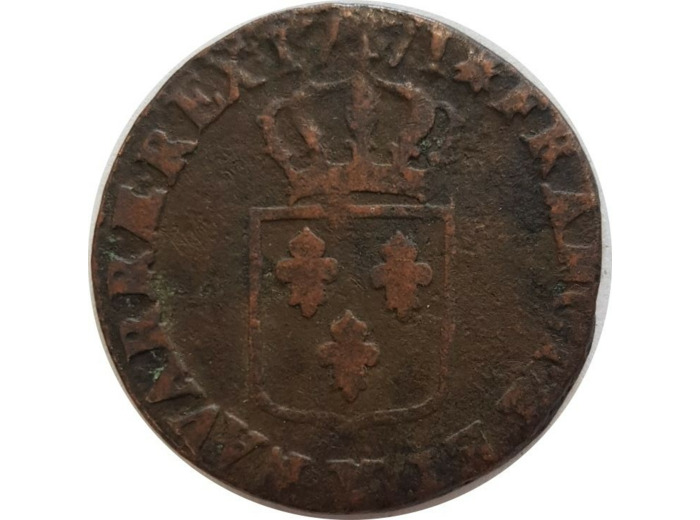 LOUIS XV (1715-1774) SOL A LA VIELLE TETE 1771 W (Lille) TB