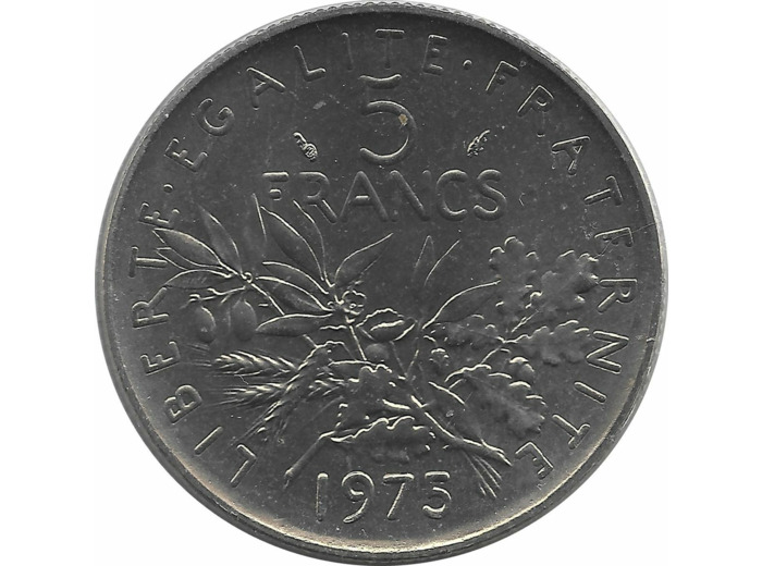 FRANCE 5 FRANCS ROTY 1975 FDC