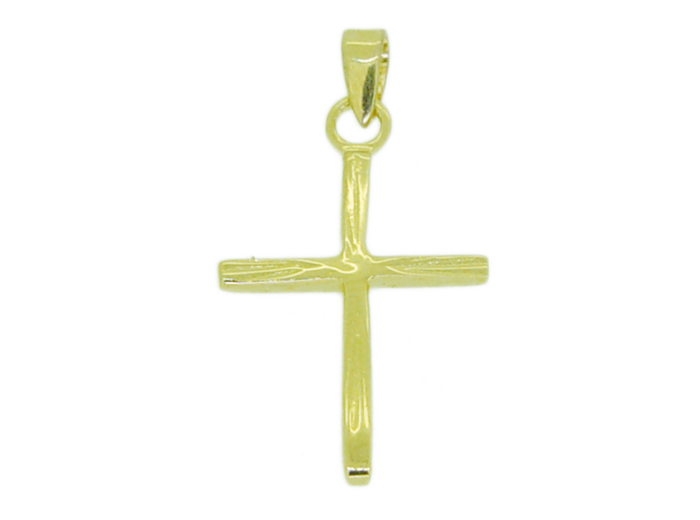 Croix en Plaqué Or 22mm