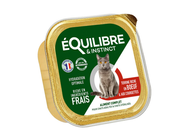 Équilibre & Instinct, Pâtée riche en bœuf & aux courgettes - 85g