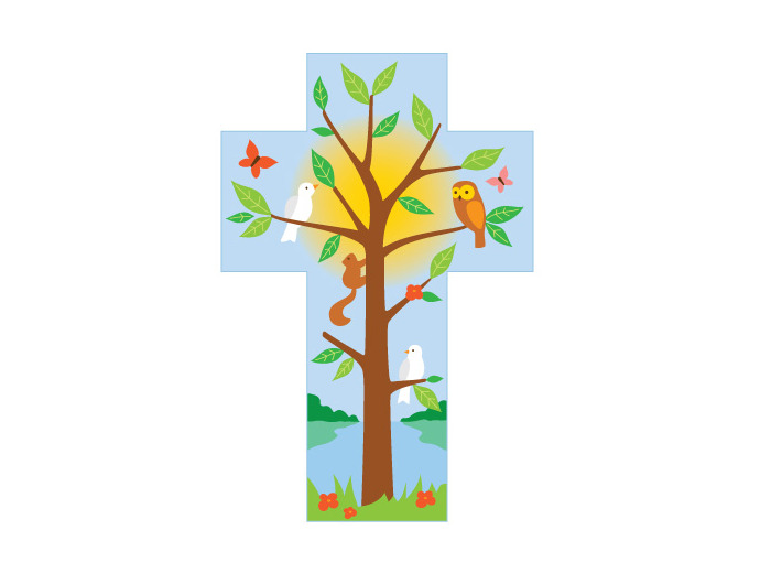 Croix Arbre de Vie 15x10cm
