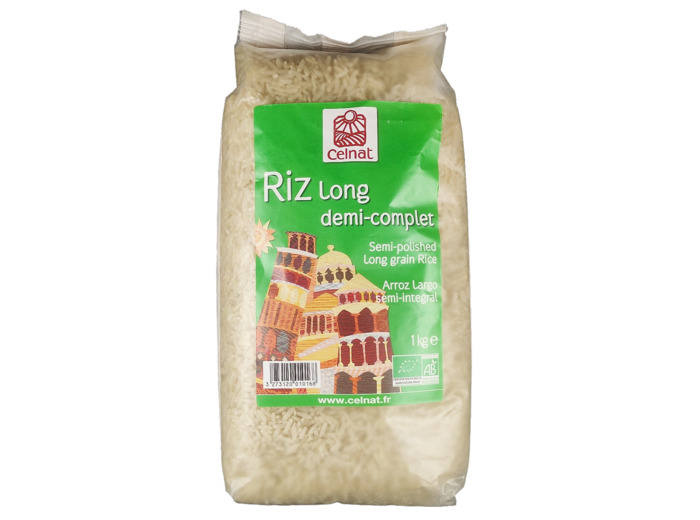 Riz Long Demi-Complet 1kg Bio