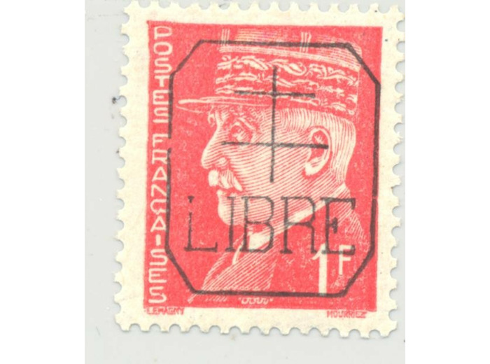 FRANCE LIBRE MEASNES CREUSE 1 FRANC NEUF Charnière