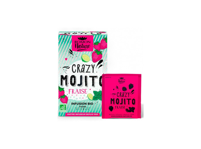 Infusion plaisir Crazy Mojito Fraise bio 16 sachets