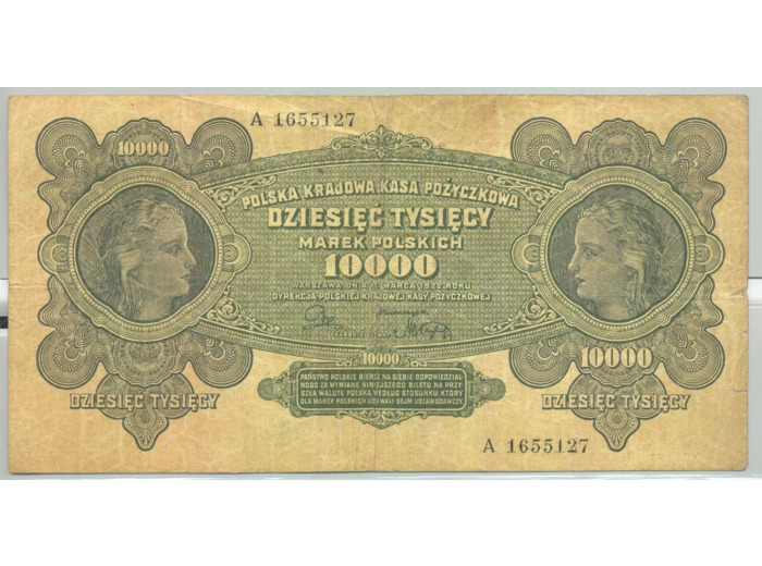 POLOGNE 10000 MAREK 11-03-1922 SERIE A TB+