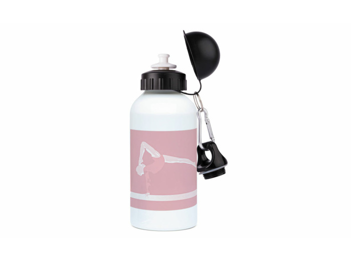 Gourde aluminium gymnastique rose "Latika la gymnaste" - Personnalisable