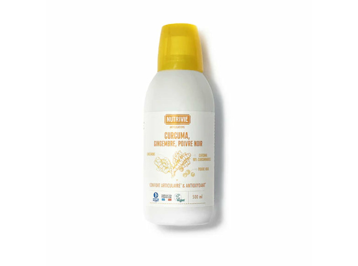 Curcuma, Gingembre, Poivre Noir liquide-500ml-Nutrivie