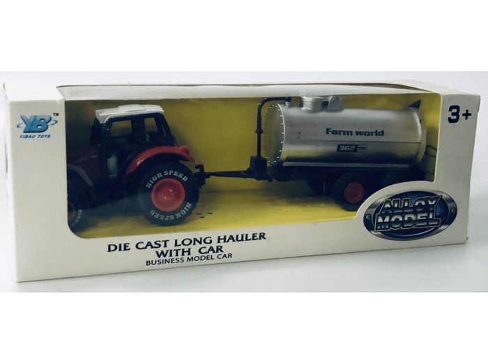 TRACTEUR FARM 362 + REMORQUE AVEC CITERNE de chez ALLOY MODEL